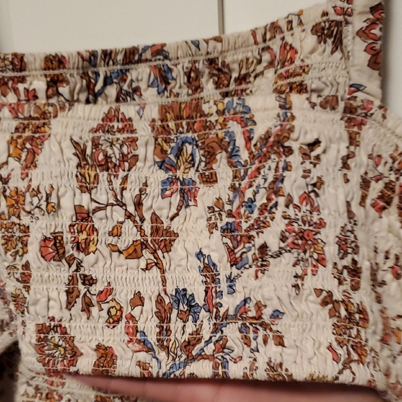 Old Navy Women's Floral Maxi Dress - Cream and Brown - Picture 6 of 7